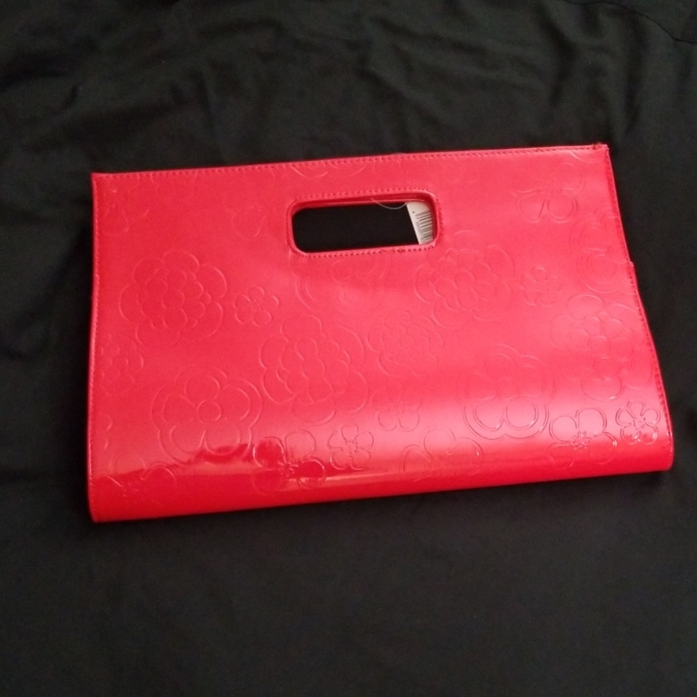 Red, (envelope) clutch purse